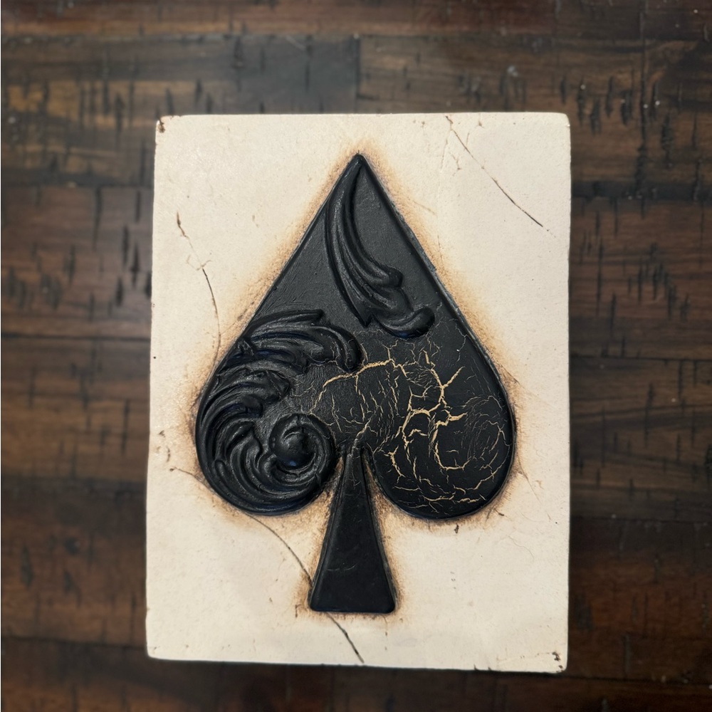 Black and Cream Spade Wall Art